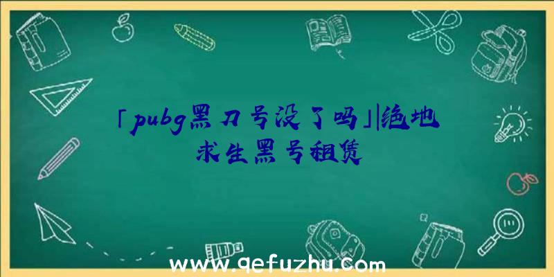 「pubg黑刀号没了吗」|绝地求生黑号租赁